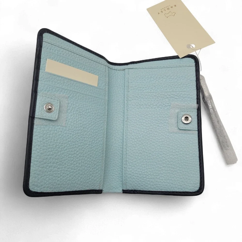 Radley April Showers Medium Bifold Wallet – Ink Leather‎ 5.5x3.5 for Women